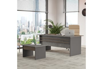 Desgrar Møbelsett Kontor - Brun/Betonggrå/Antrasitt - Møbler - Kontormøbler - Møbelsett til kontor