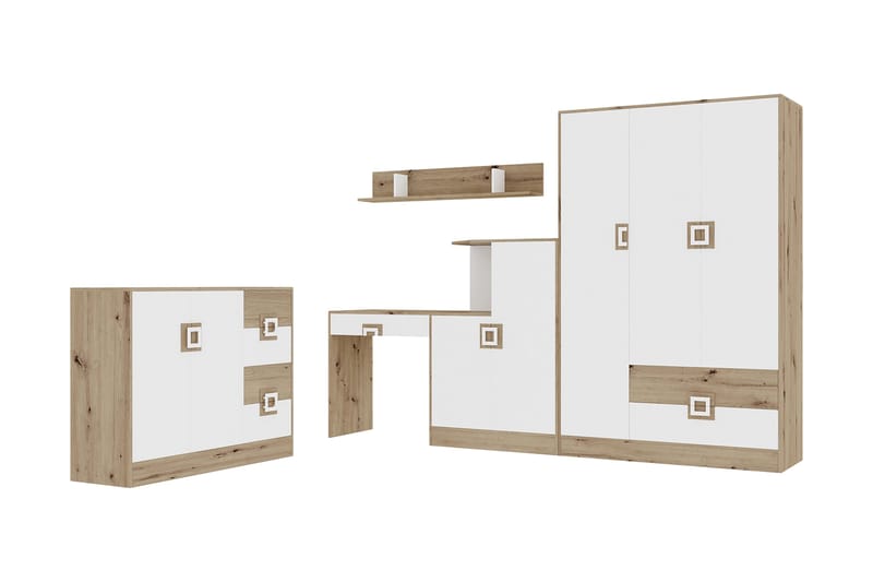 Klacksberg Kontormøbler - Tre / Natur / Hvit - Møbler - Kontormøbler - Møbelsett til kontor