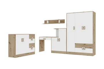 Klacksberg Kontormøbler - Tre / Natur / Hvit - Møbler - Kontormøbler - Møbelsett til kontor