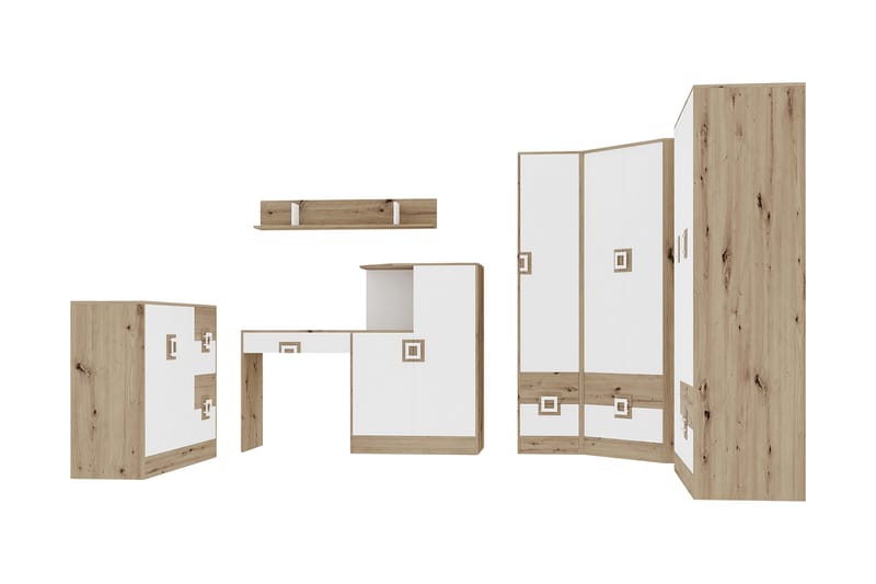 Klacksberg Kontormøbler - Tre / Natur / Hvit - Møbler - Kontormøbler - Møbelsett til kontor