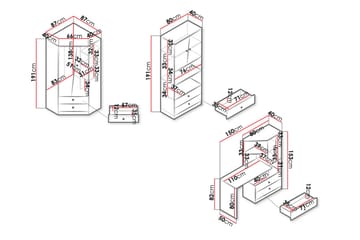 Møbelsett til Kontor NERO - Natur/Hvit - Møbler - Kontormøbler - Møbelsett til kontor