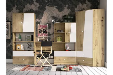 Møbelsett til Kontor NERO - Natur/Hvit - Møbler - Kontormøbler - Møbelsett til kontor