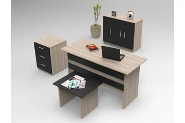 Romala Møbelsett Kontor - Natur/Svart - Møbler - Kontormøbler - Møbelsett til kontor