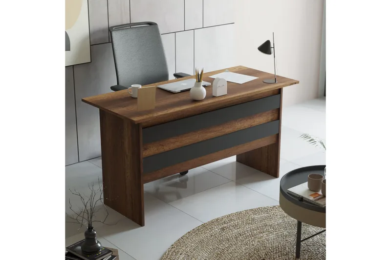 Romala Møbelsett Kontor - Teak/Antrasitt - Møbler - Kontormøbler - Møbelsett til kontor