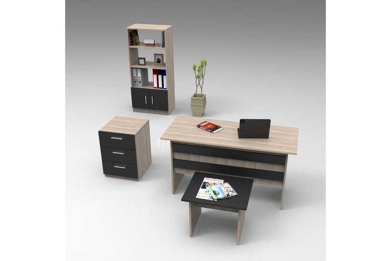 Sanjoan Møbelsett Kontor, Natur/Svart