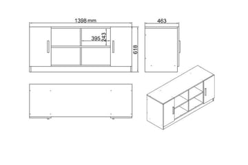 Saratella Møbelsett Kontor - Teak/Antrasitt - Møbler - Kontormøbler - Møbelsett til kontor