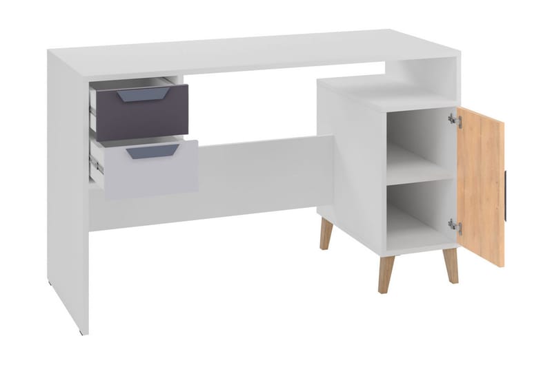 Sayuki Møbelsett Til Kontor - Hvit/Grå - Møbler - Kontormøbler - Møbelsett til kontor