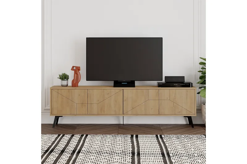 Dune TV-benk 180x29,6 cm Brun - Hanah Home - Møbler - TV- & Mediamøbler - TV benk & mediabenk