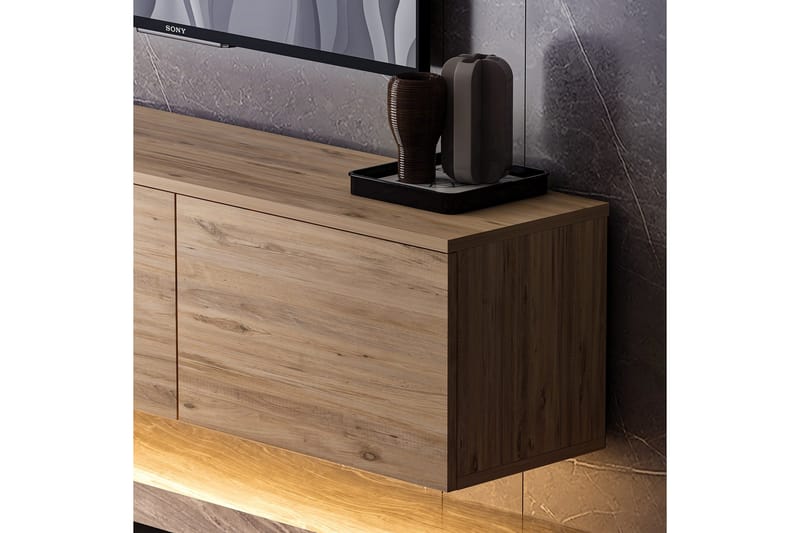 Neon TV-benk 160x32 cm Mørk blå - Hanah Home - Møbler - TV- & Mediamøbler - TV benk & mediabenk