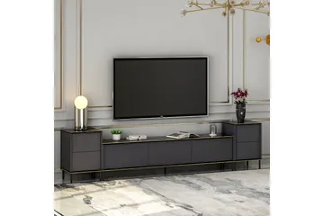Imaj TV-møbelsett 180x35 cm Svart - Hanah Home - Møbler - TV- & Mediamøbler - TV-møbelsett