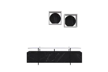 Hanley Tv-möbelset 160x35,6 cm Black/White - Møbler - TV- & Mediamøbler - TV-møbelsett