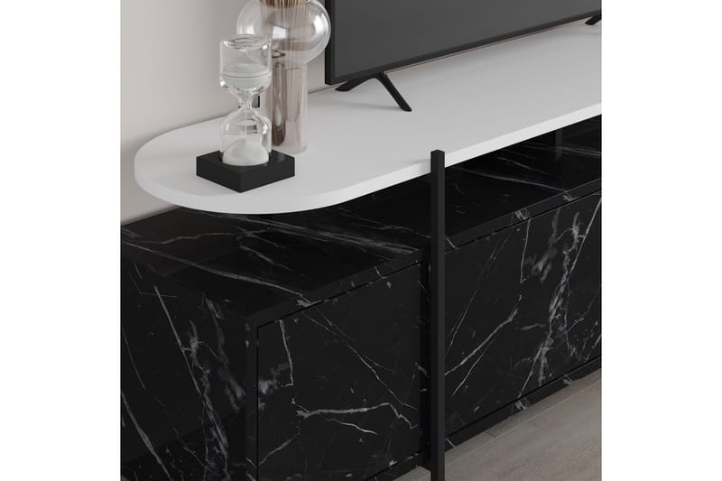 Hanley Tv-möbelset 160x35,6 cm Black/White - Møbler - TV- & Mediamøbler - TV-møbelsett