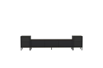 Imaj TV-møbelsett 180x35 cm Svart - Hanah Home - Møbler - TV- & Mediamøbler - TV-møbelsett