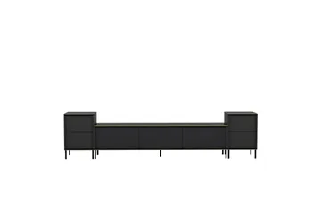Imaj TV-møbelsett 180x35 cm Svart - Hanah Home - Møbler - TV- & Mediamøbler - TV-møbelsett