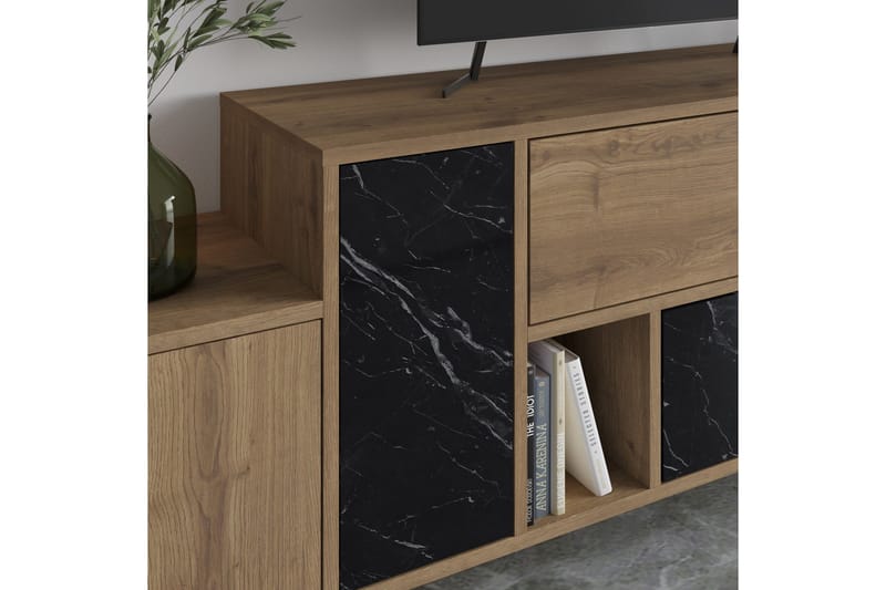 Hermes Tv-möbelset 171,2x35,6 cm Beige Brown/Black - Møbler - TV- & Mediamøbler - TV benk & mediabenk