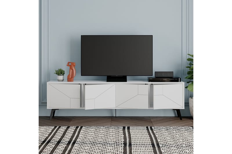 Dune TV-benk 180x29,6 cm Hvit - Hanah Home - Møbler - TV- & Mediamøbler - TV benk & mediabenk