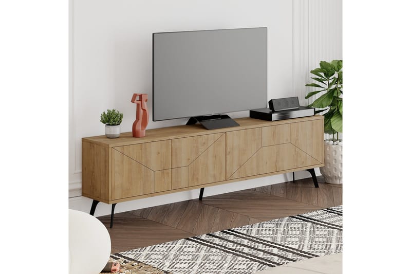 Dune TV-benk 180x29,6 cm Brun - Hanah Home - Møbler - TV- & Mediamøbler - TV benk & mediabenk