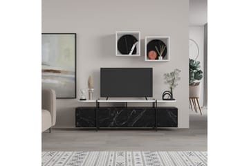 Hanley Tv-möbelset 160x35,6 cm Black/White - Møbler - TV- & Mediamøbler - TV-møbelsett