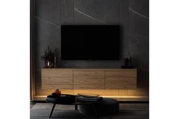 Neon TV-benk 160x32 cm Mørk blå - Hanah Home - Møbler - TV- & Mediamøbler - TV benk & mediabenk