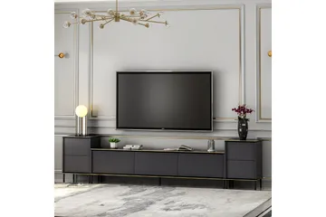Imaj TV-møbelsett 180x35 cm Svart - Hanah Home - Møbler - TV- & Mediamøbler - TV-møbelsett