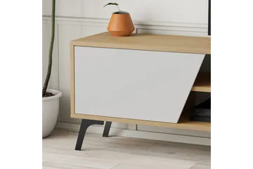 Fiona TV-benk 180x35,6 cm Brun/Hvit - Hanah Home - Møbler - TV- & Mediamøbler - TV benk & mediabenk