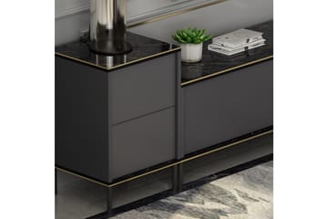 Imaj TV-møbelsett 180x35 cm Svart - Hanah Home - Møbler - TV- & Mediamøbler - TV-møbelsett