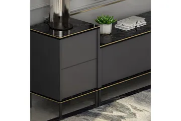 Imaj TV-møbelsett 180x35 cm Svart - Hanah Home - Møbler - TV- & Mediamøbler - TV-møbelsett