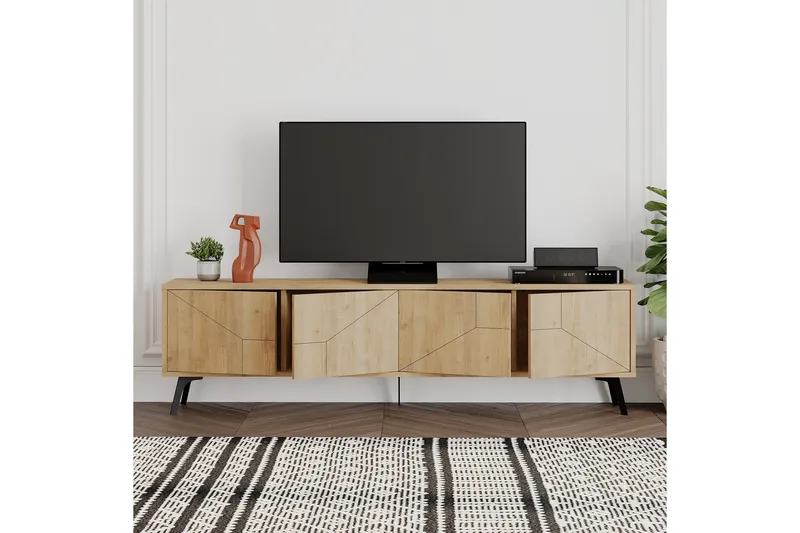 Dune TV-benk 180x29,6 cm Brun - Hanah Home - Møbler - TV- & Mediamøbler - TV benk & mediabenk