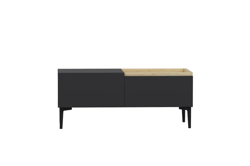 Mijara TV-benk 160x37 cm Svart, Hanah Home