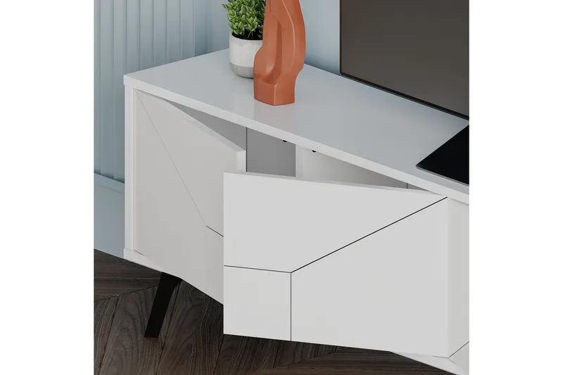 Dune TV-benk 180x29,6 cm Hvit - Hanah Home - Møbler - TV- & Mediamøbler - TV benk & mediabenk