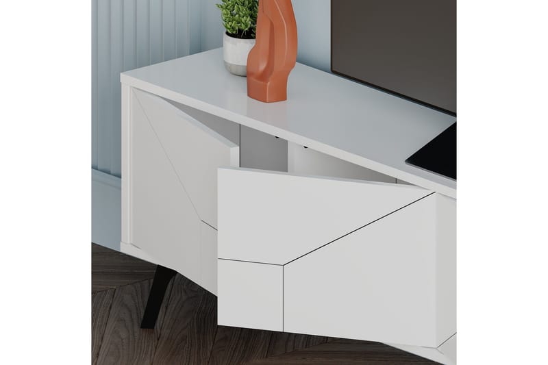 Dune TV-benk 180x29,6 cm Hvit - Hanah Home - Møbler - TV- & Mediamøbler - TV benk & mediabenk