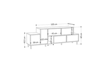 Hermes Tv-möbelset 171,2x35,6 cm Beige Brown/Black - Møbler - TV- & Mediamøbler - TV benk & mediabenk