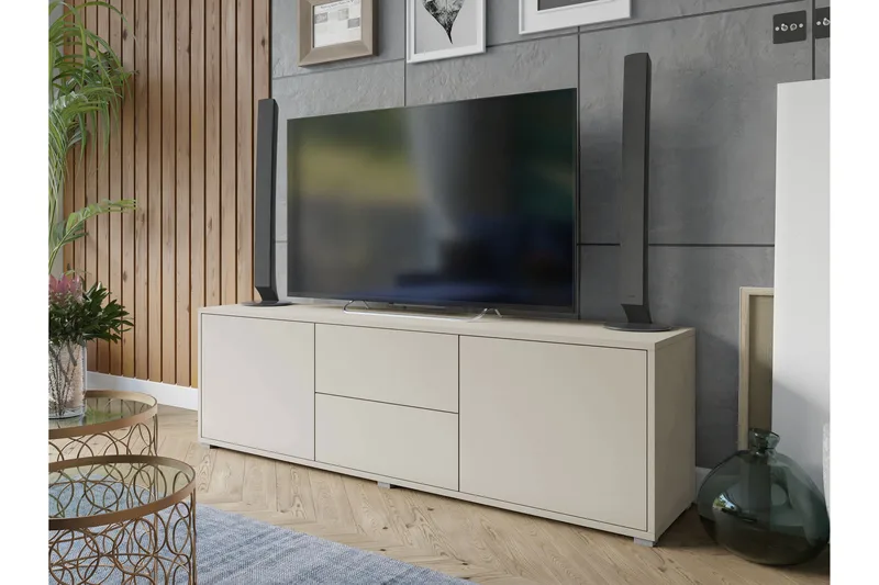 Agawal TV-benk 141 cm - Beige - Møbler - TV- & Mediamøbler - TV benk & mediabenk
