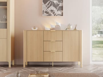 Aggarwal Skjenk 154 cm i Mørkt Tre - Beige - Oppbevaring - Oppbevaringsmøbler - Sideboard & skjenk