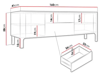 Aggarwal TV-benk 160 cm - Møbler - TV- & Mediamøbler - TV benk & mediabenk