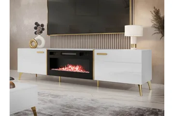 Akihiko TV-benk 214 cm - Hvit - Møbler - TV- & Mediamøbler - TV benk & mediabenk