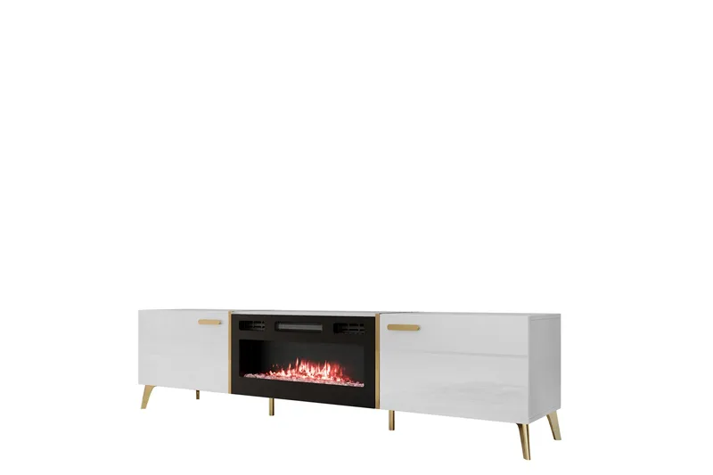 Akihiko TV-benk 214 cm, Hvit