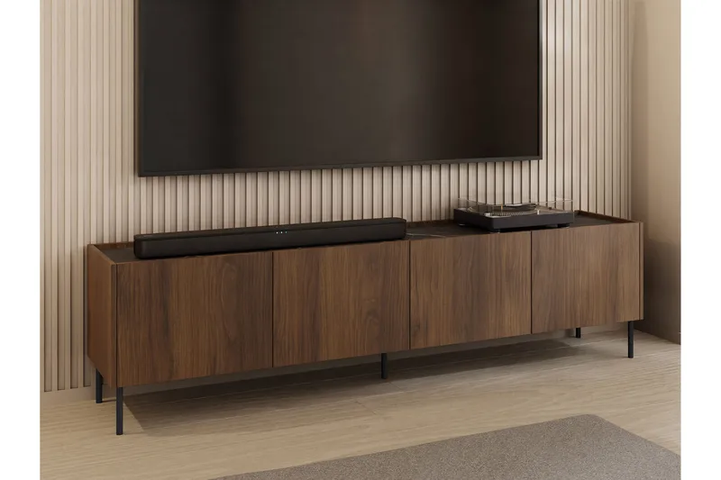 Akihito TV-benk 200 cm - Brun - Møbler - TV- & Mediamøbler - TV benk & mediabenk