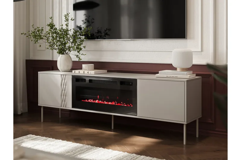 Akiko TV-benk 180 cm - Beige - Møbler - TV- & Mediamøbler - TV benk & mediabenk