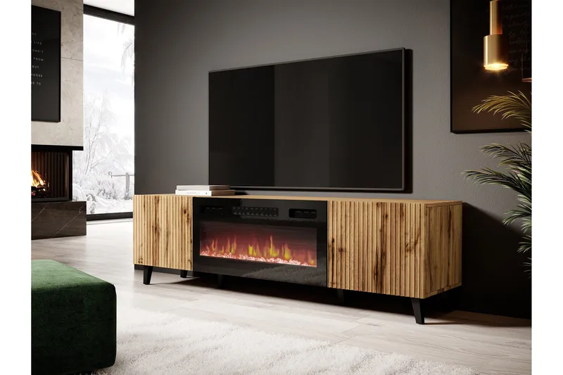 Akimasa TV-benk 181 cm - Natur - Møbler - TV- & Mediamøbler - TV benk & mediabenk