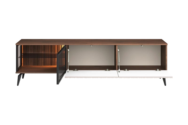 Akinari TV-benk 180 cm - Brun / Beige - Møbler - TV- & Mediamøbler - TV benk & mediabenk