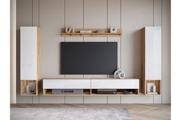 Amadeo TV-møbelsett - Brun / Hvit - Møbler - TV- & Mediamøbler - TV-møbelsett