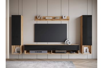 Amadeo TV-møbelsett - Brun / Svart - Møbler - TV- & Mediamøbler - TV-møbelsett