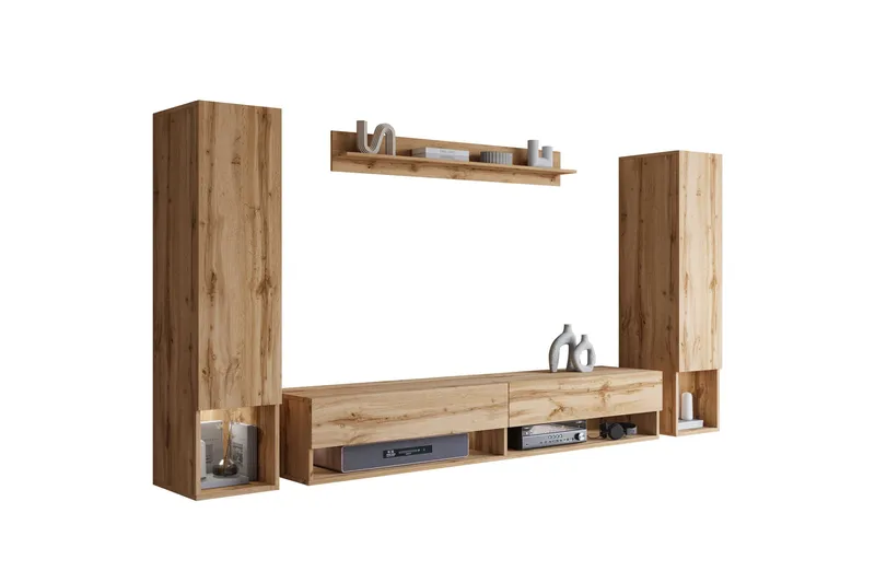 Amadeo TV-møbelsett, Brun