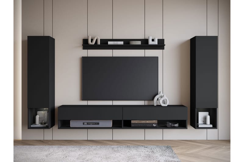 Amadeo TV-møbelsett - Svart - Møbler - TV- & Mediamøbler - TV-møbelsett