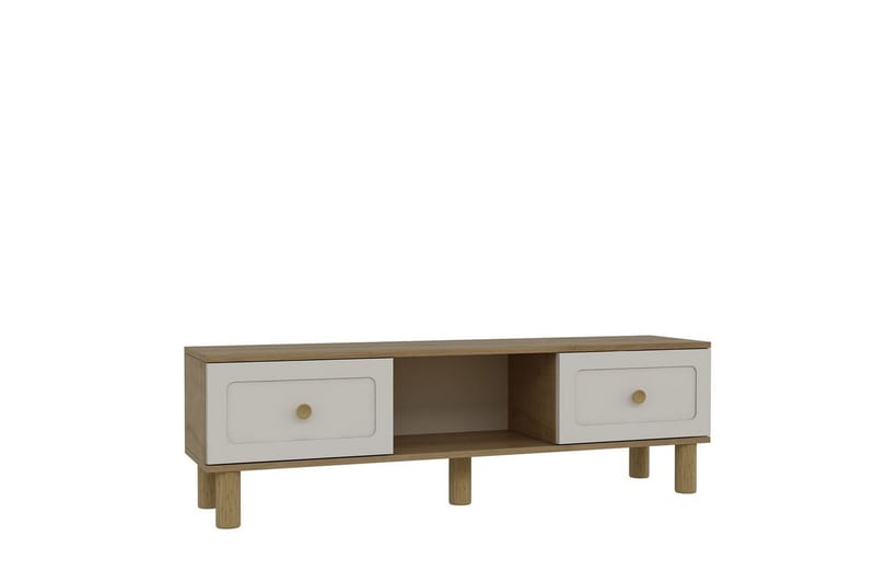 Amarinda TV-benk 150 cm - Brun/Hvit - Møbler - TV- & Mediamøbler - TV benk & mediabenk