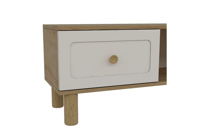 Amarinda TV-benk 150 cm - Brun/Hvit - Møbler - TV- & Mediamøbler - TV benk & mediabenk