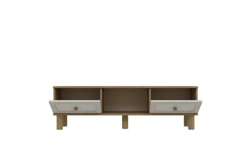 Amarinda TV-benk 150 cm - Brun/Hvit - Møbler - TV- & Mediamøbler - TV benk & mediabenk
