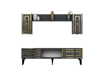 Barriet TV-møbelsett 150x29,6 cm - Antrasitt - Møbler - TV- & Mediamøbler - TV-møbelsett