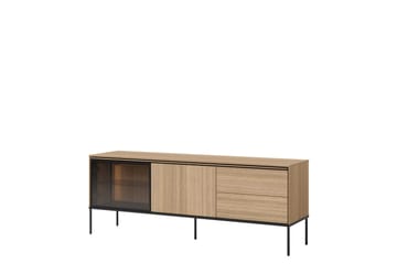 Basici Gulvstående TV-benk 167 cm med Oppbevaring i Mørkt Tre - Brun - Møbler - TV- & Mediamøbler - TV benk & mediabenk